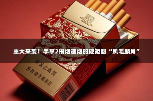 重大来袭！手拿2根烟递烟的规矩图“凤毛麟角”